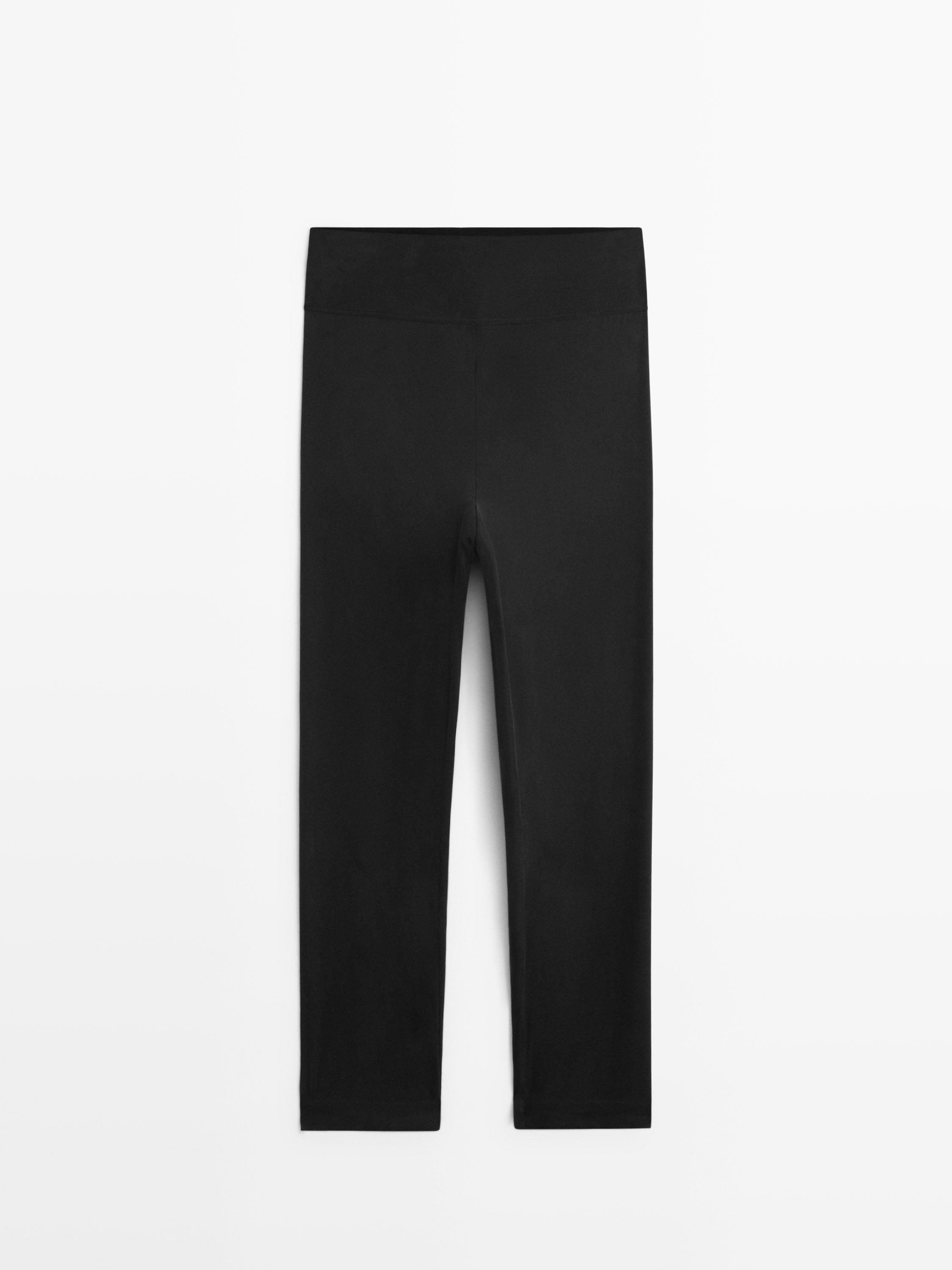 Pantalon legging en soie mélangée